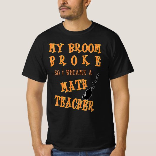 Happy Halloween Wiskunde Teacher T-shirt (Voorkant)