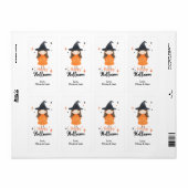 Happy Halloween Witch Aangepaste Verzendlabels Etiket (Full Sheet)