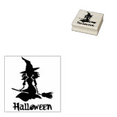 Happy Halloween Witch Art Stempel (Gestempeld)