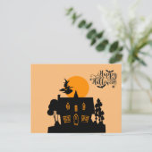 Happy Halloween Witch Background briefkaart (Staand voorkant)