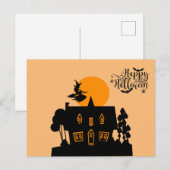 Happy Halloween Witch Background briefkaart (Voorkant / Achterkant)