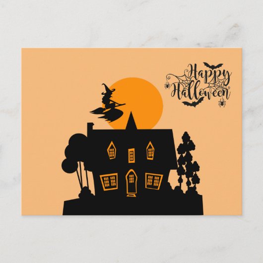 Happy Halloween Witch Background briefkaart (Voorkant)