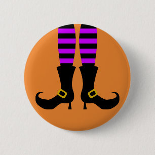 Happy Halloween Witch been Ronde Button 5,7 Cm