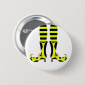 Happy Halloween Witch been Ronde Button 5,7 Cm (Voorkant /achterkant)