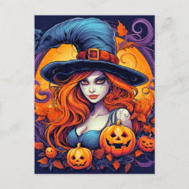 Happy Halloween Witch Briefkaart