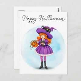 Happy Halloween Witch Briefkaart