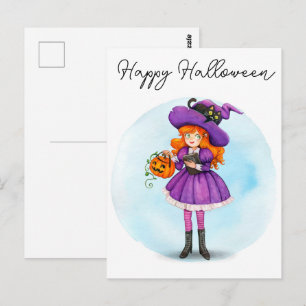 Happy Halloween Witch Briefkaart