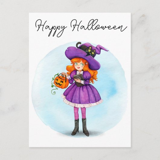 Happy Halloween Witch Briefkaart (Voorkant)