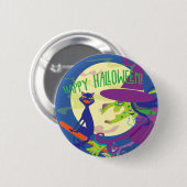 HAPPY HALLOWEEN WITCH BUTTON (Voorkant /achterkant)