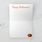 Happy Halloween Witch Cat Card Kaart (Binnen)