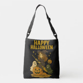 Happy Halloween Witch Crossbody Tas (Achterkant)