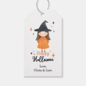 Happy Halloween Witch Custom Gift Labels Cadeaulabel (Voorkant)