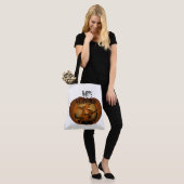 Happy Halloween Witch en Pumpkin Tote Bag (Op model)