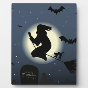 "HAPPY HALLOWEEN" WITCH FOTOPLAAT