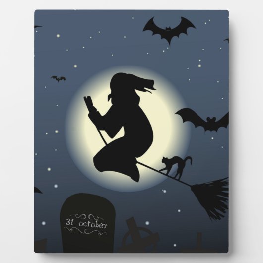 "HAPPY HALLOWEEN" WITCH FOTOPLAAT (Voorkant)