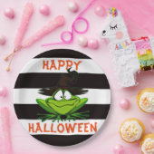 Happy Halloween Witch Frog Papieren Bordje (Feest)