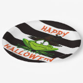 Happy Halloween Witch Frog Papieren Bordje (Gekanteld)