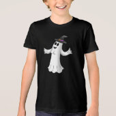 Happy Halloween Witch Ghost Tri-Blend Shirt (Voorkant)
