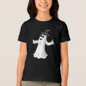 Happy Halloween Witch Ghost Tri-Blend Shirt (Voorkant)