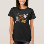 Happy Halloween witch ghosts goblins spiders fall T-shirt (Voorkant)