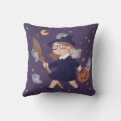 Happy Halloween Witch & Ghosts Kussen (Achterkant)