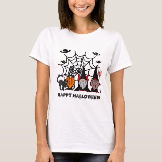 Happy Halloween Witch Gnomes T-shirt (Voorkant)