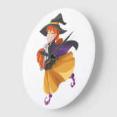 "HAPPY HALLOWEEN" WITCH GROTE KLOK (Hoek)