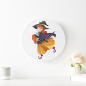 "HAPPY HALLOWEEN" WITCH GROTE KLOK (Huis)