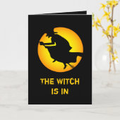 Happy Halloween Witch is in Wenskaart Kaart (Gele Bloem)