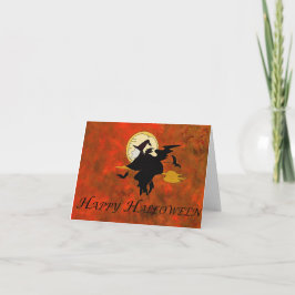 Happy Halloween Witch Kaart