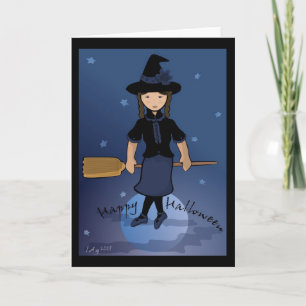 Happy Halloween Witch Kaart