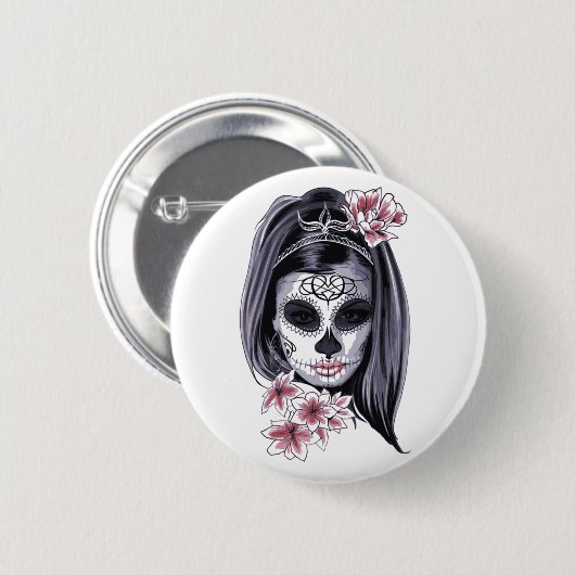 Happy Halloween Witch Mask Carnival 2020 Ronde Button 5,7 Cm (Voorkant /achterkant)