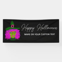 Happy Halloween Witch Modern Script gepersonalisee