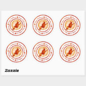 Happy Halloween Witch Moon Oranje Shine Party Ronde Sticker (Vel)