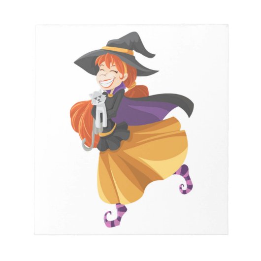 "HAPPY HALLOWEEN" WITCH NOTITIEBLOK (Voorkant)