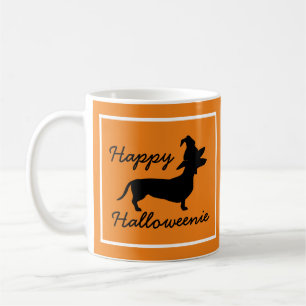 Happy Halloween Witch Pet Dachshund Koffiemok