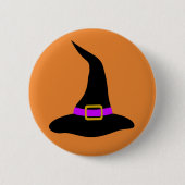 Happy Halloween Witch Pet Ronde Button 5,7 Cm (Voorkant)