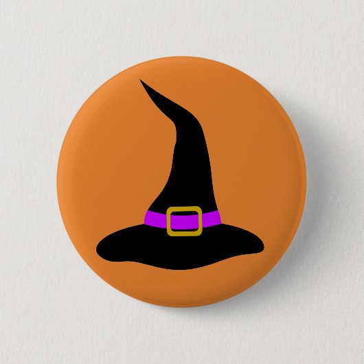 Happy Halloween Witch Pet Ronde Button 5,7 Cm (Voorkant)