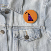 Happy Halloween Witch Pet Ronde Button 5,7 Cm (In situ)