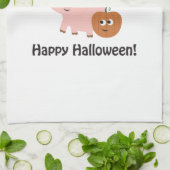 Happy Halloween! Witch Pig Theedoek (Gevouwen)
