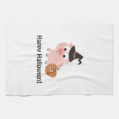 Happy Halloween! Witch Pig Theedoek (Horizontaal)