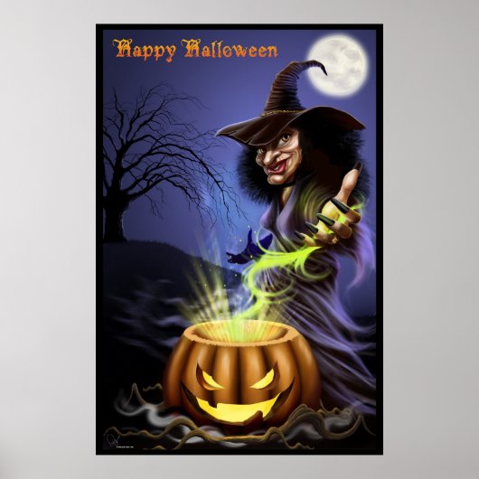 Happy Halloween Witch poster (Voorkant)