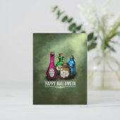 Happy Halloween! Witch Potion Fles Briefkaart (Staand voorkant)