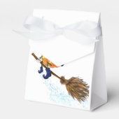 Happy Halloween Witch Pumpkin-vliegende kamer - gr Bedankdoosjes (Voorkant Zijde)