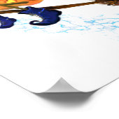 Happy Halloween Witch Pumpkin-vliegende kamer - gr Poster (Hoek)