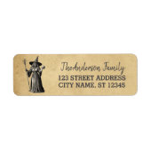 Happy Halloween Witch Retouradres Etiket (Voorkant)