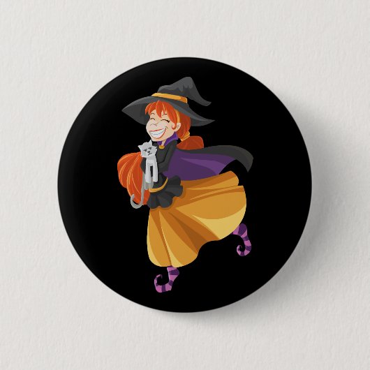 Happy Halloween Witch Ronde Button 5,7 Cm (Voorkant)