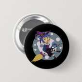 Happy Halloween Witch Ronde Button 5,7 Cm (Voorkant /achterkant)