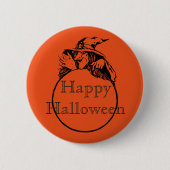 Happy Halloween Witch Ronde Button 5,7 Cm (Voorkant)