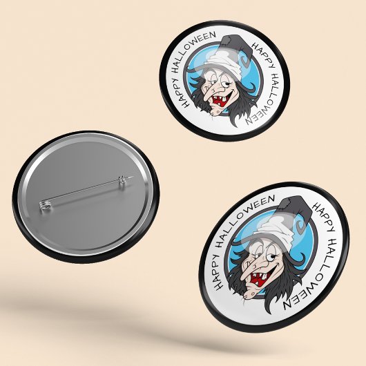 Happy Halloween Witch Ronde Button 5,7 Cm